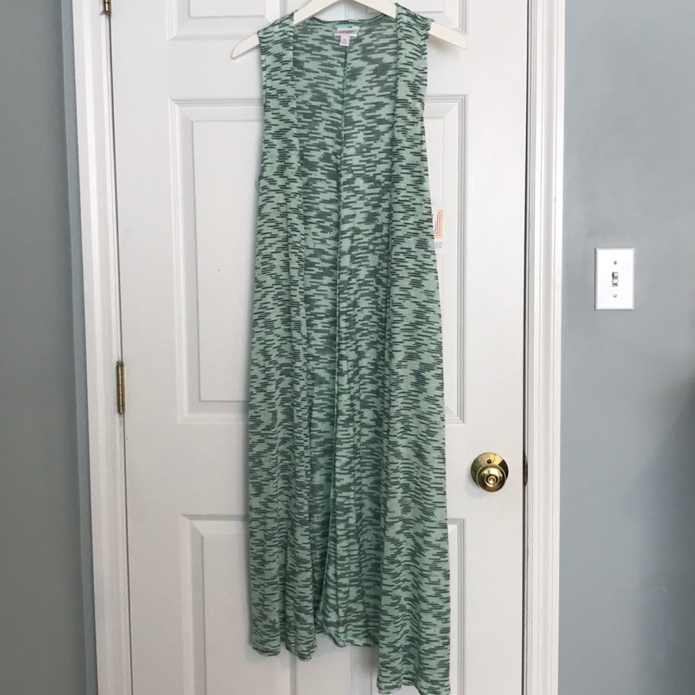 NEW LuLaRoe Joy Vest - Mint, Grey & White
